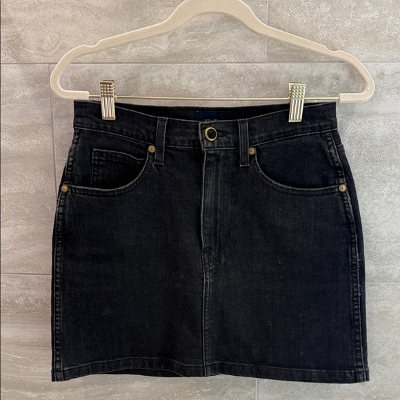 KHAITE Black Denim Skirt - Picture 1 of 4